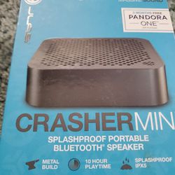 New In Box Splashproof PORTABLE Bluetooth Speaker CRASHERMINI