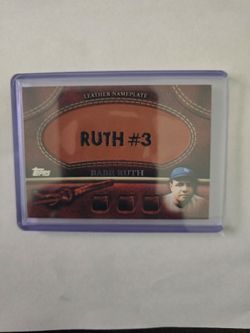 2011 Topps - Manufactured Glove Leather Nameplate Babe Ruth #MGL-BR Blue Cap