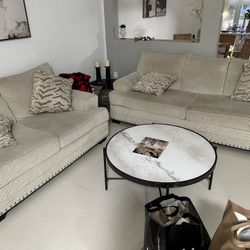 set of two sofas