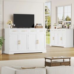   HOS-PB-269/USAHN1055988

Modern Buffet Cabinet with 4 Drawers and 4 Doors, 59" W Sideboard Buffet Storage Cabinet with Shelves, for Kitchen Living R