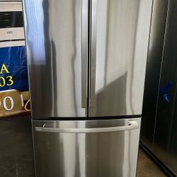 NEW OPEN BOX GE COUNTER DEPTH FRENCH STYLE REFRIGERATOR 