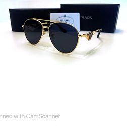 New PR Glasses Geometric Pilot Gold Metal