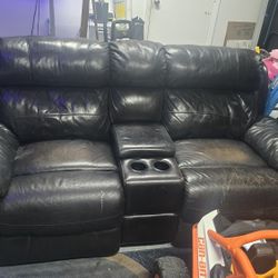 Black Leather Couches 