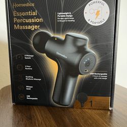 BRAND NEW Homedics Percission Massager Powerful & Portable 6 Speeds USB Rechargable