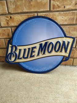 Blue Moon Beer Sign