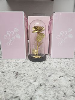 Gold Flower Glass Light 