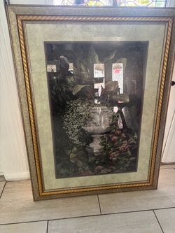 Large Framed Botanical Garden Print