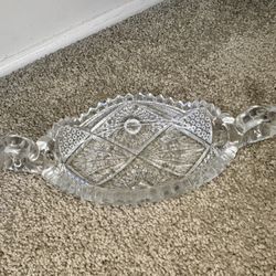 Antique EAPG Imperial Nucut 2 Handled Pickle Dish