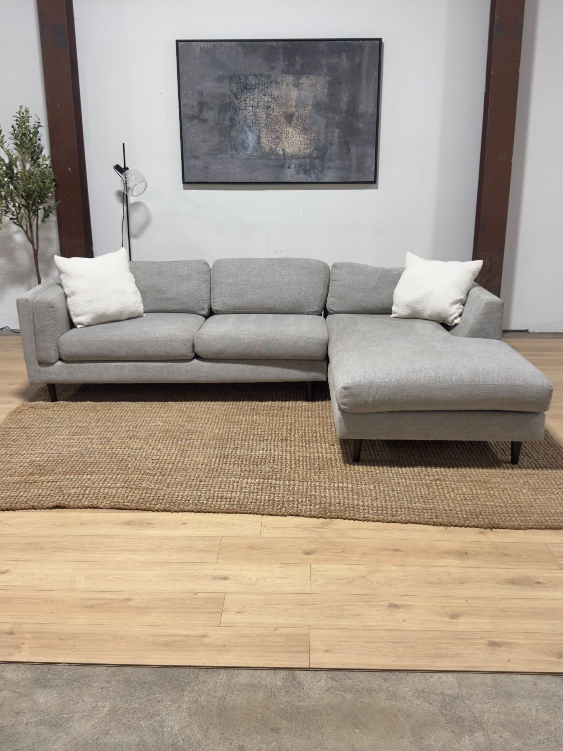 Gray 2-Piece Sectional Sofa π Same Day Delivery