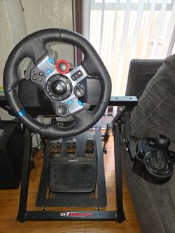 Logitech G29 Racing Simulator Setup w/ Shifter & GT Omega Wheel Stand