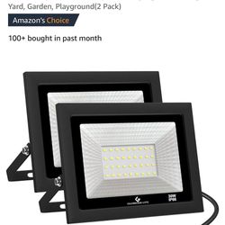 GLORIOUS-LITE LED Flood Lights Outdoor, 50W 10000LM Outside LED Work Light with Plug, 6000K Daylight White, IP66 Waterproof Portable Spot Security Li