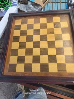 Wooden Chess or Checkers Board