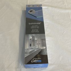 Bathroom Glass Shelf With Satin Nickel Finish 