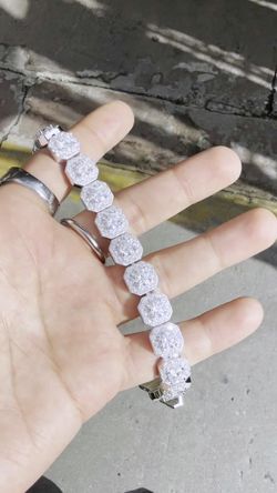 Moissanite Tennis Bracelet - 925 Sterling Silver - Iced Out