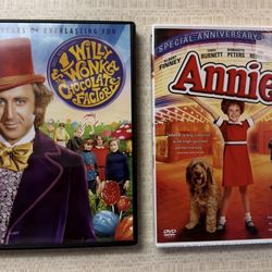 Willy Wonka and Annie DVDs
