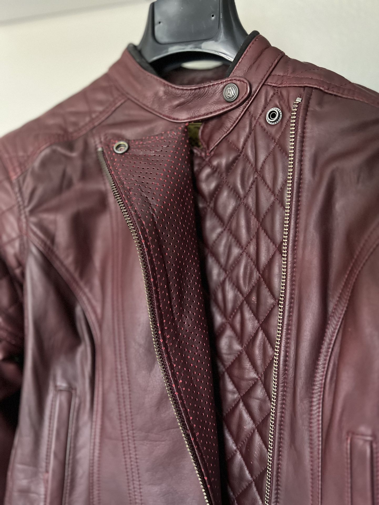 Roland Sands Riot Motorcycle Jacket In Oxblood 