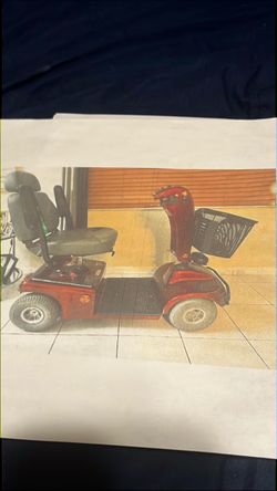 Red 4-Wheel Mobility Scooter with Basket