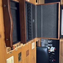 Solid Wood Silver Flatware Double Drawer, Storage Chest Box