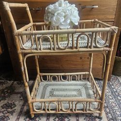 Lovely Rattan BAR CART 