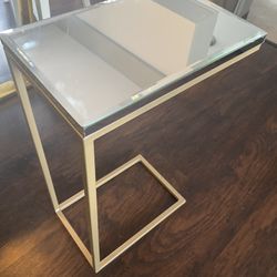 Side Mirrored End Table