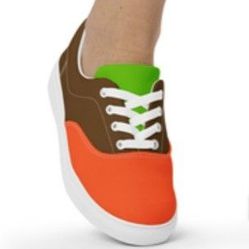 Orange Vans Canvas Shoes