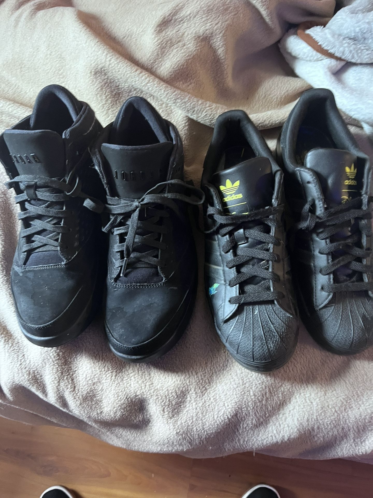 Jordan And Adidas Shoes Size 10