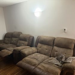 2-Piece Recliner Couch Set (Very Comfortable) - MUST GO! 
