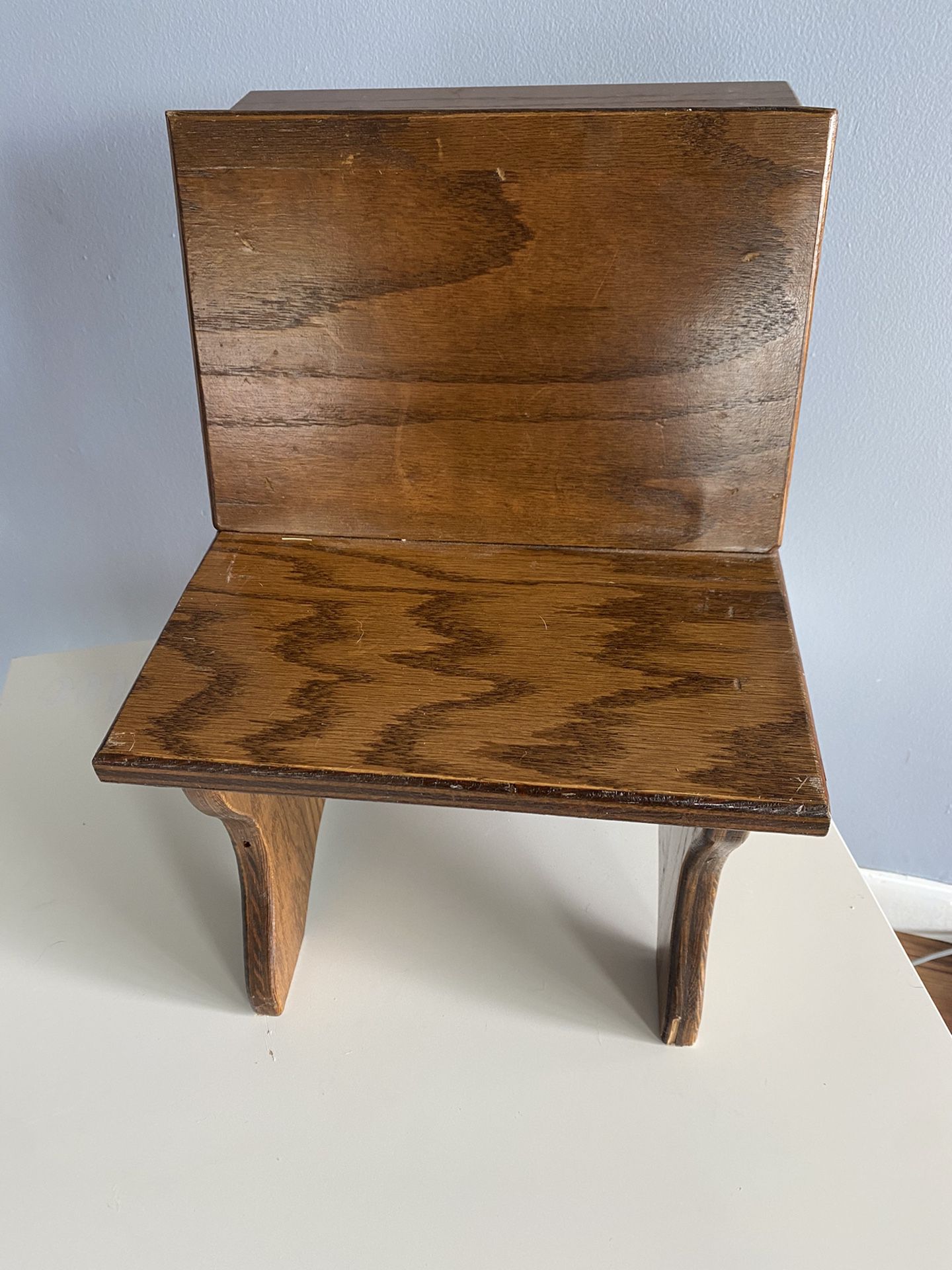 Antique Wooden Doll Desk Chair 
