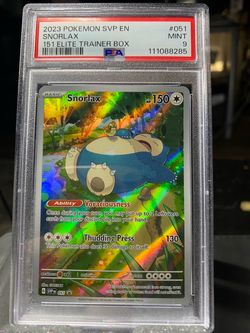 PSA 9 Snorlax SVP #051 Pokemon 151 Elite Trainer Box