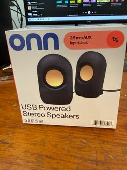 Onn usb powered stereo speakers