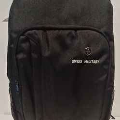 SWISS Military Insulated Backpack Cooler Lunch Box Bag Black New