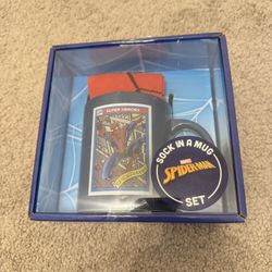 Coffee Mug & Sock In A Mug Spiderman  (Marvel Set)