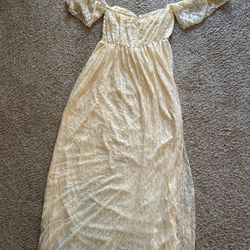 Cream Lace Dress