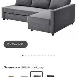 IKEA Frighten - Sleeper Sofa / Couch Grey (2)