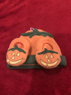 Infant hat and booties for Halloween costume for baby