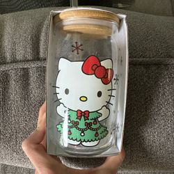 Hello Kitty Glass Straw Cups 