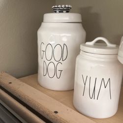 Rae And Dunn Dog Jars 