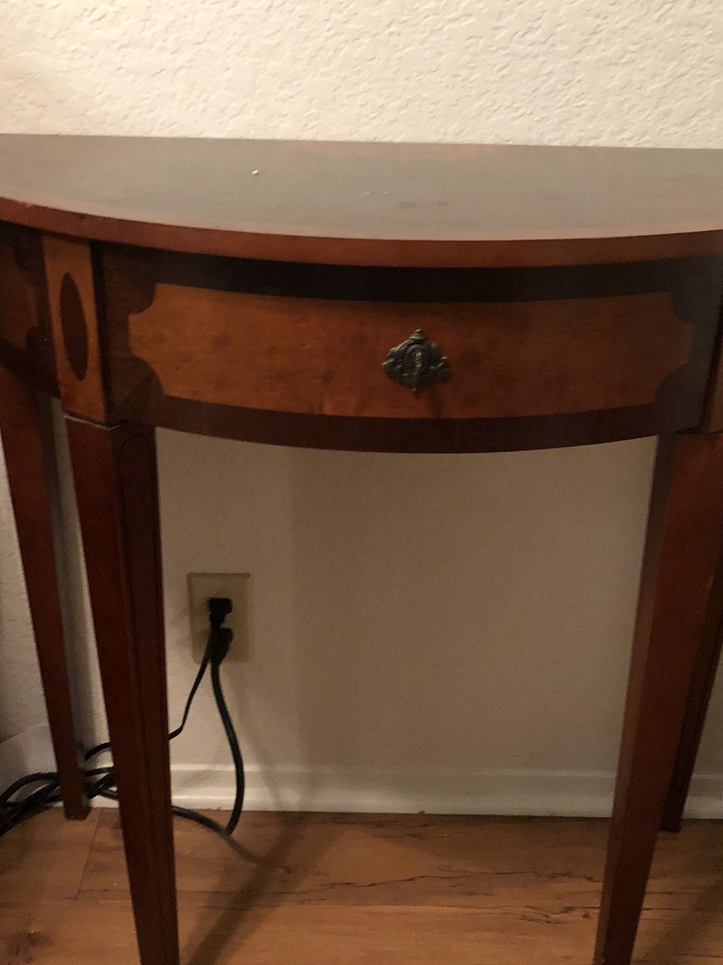 accent table wood one drawer