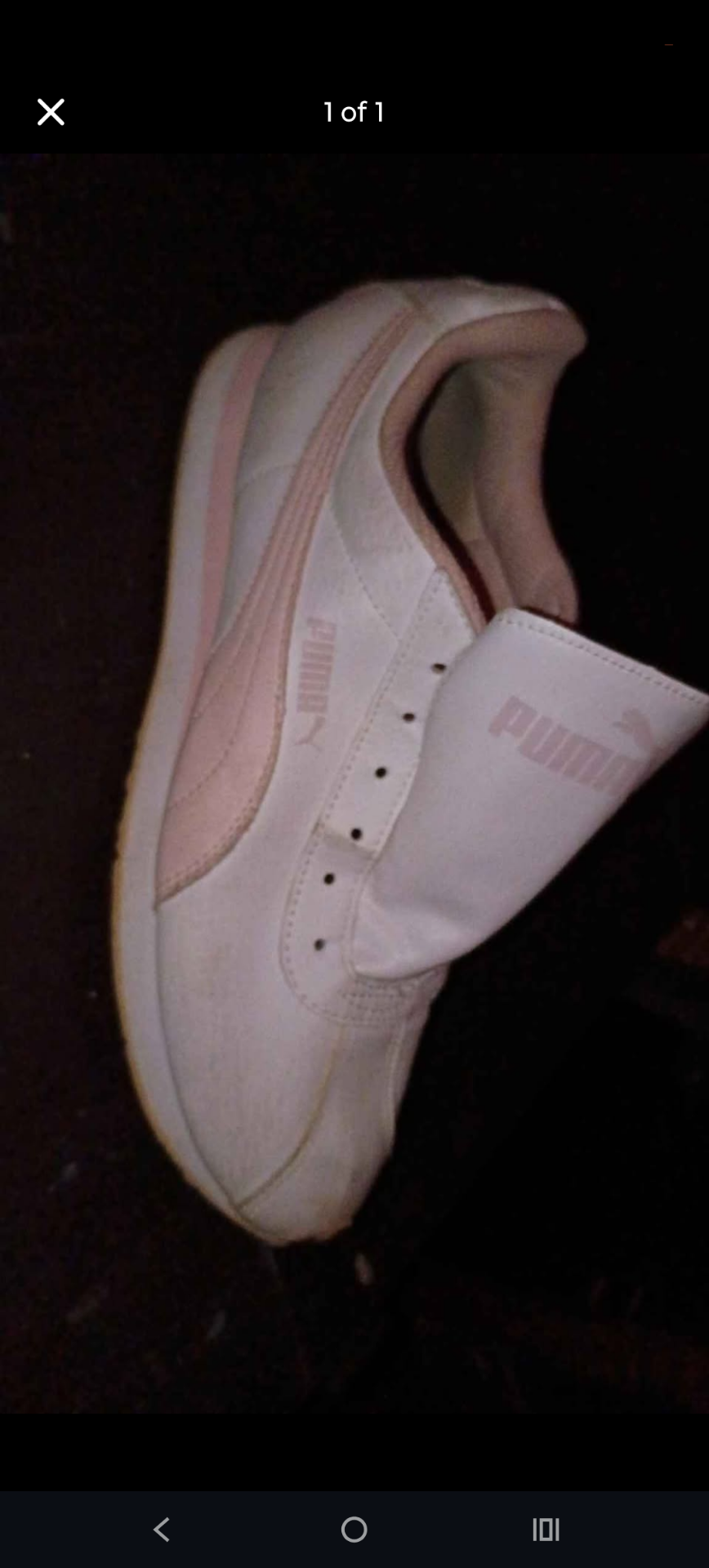 Puma Women's Sneaker Pink and White size 6.5