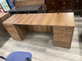 Double Pedestal Office Desk with Drawers