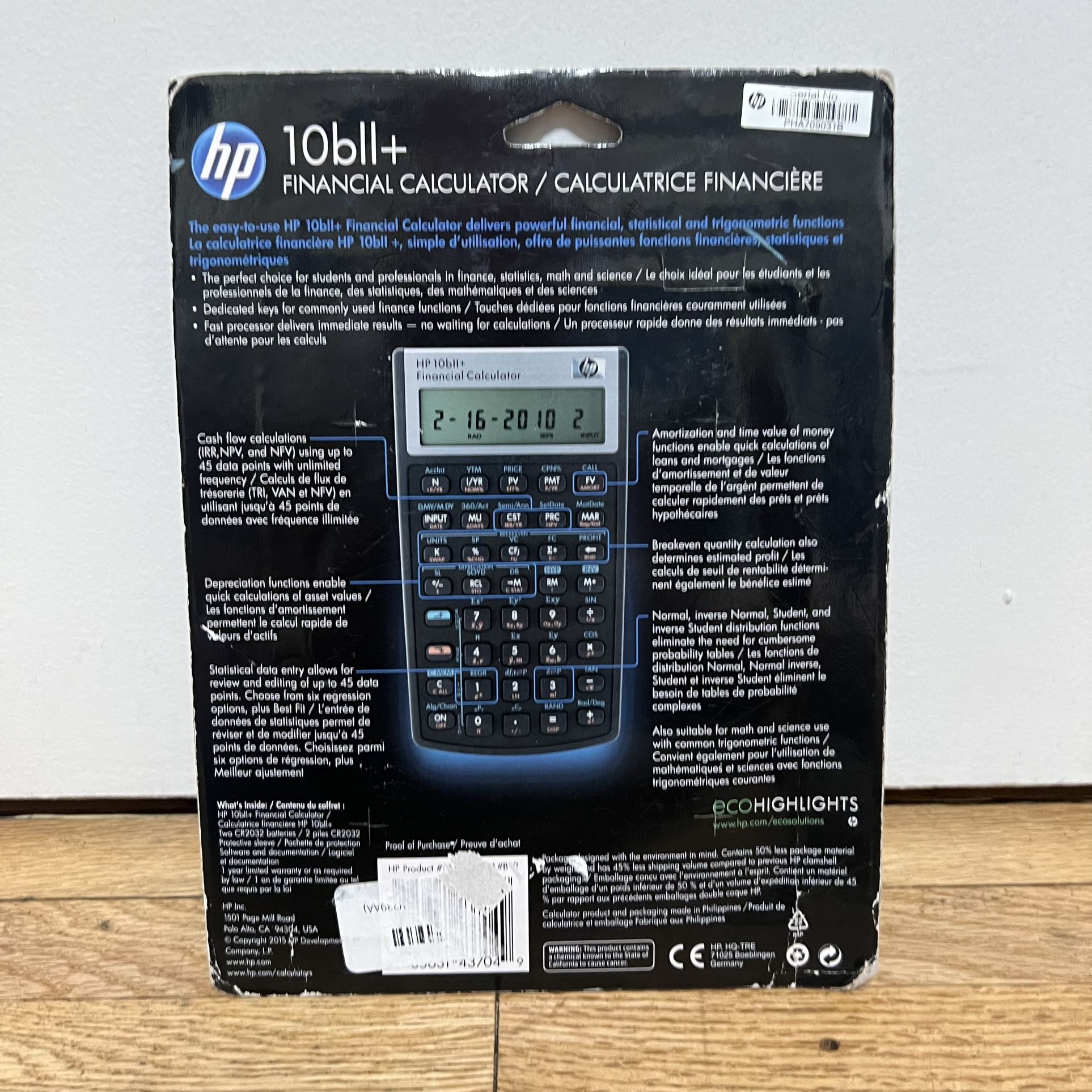 Calculatrice Financière HP 10bII+ - Hewlett-Packard, état Fonctionnel, Traces D'usage