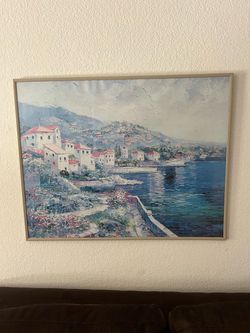 Framed Mediterranean Coastal print