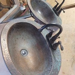 20-in Copper Sinks And Fixtures