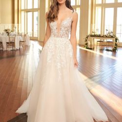 Wedding gown with Veil