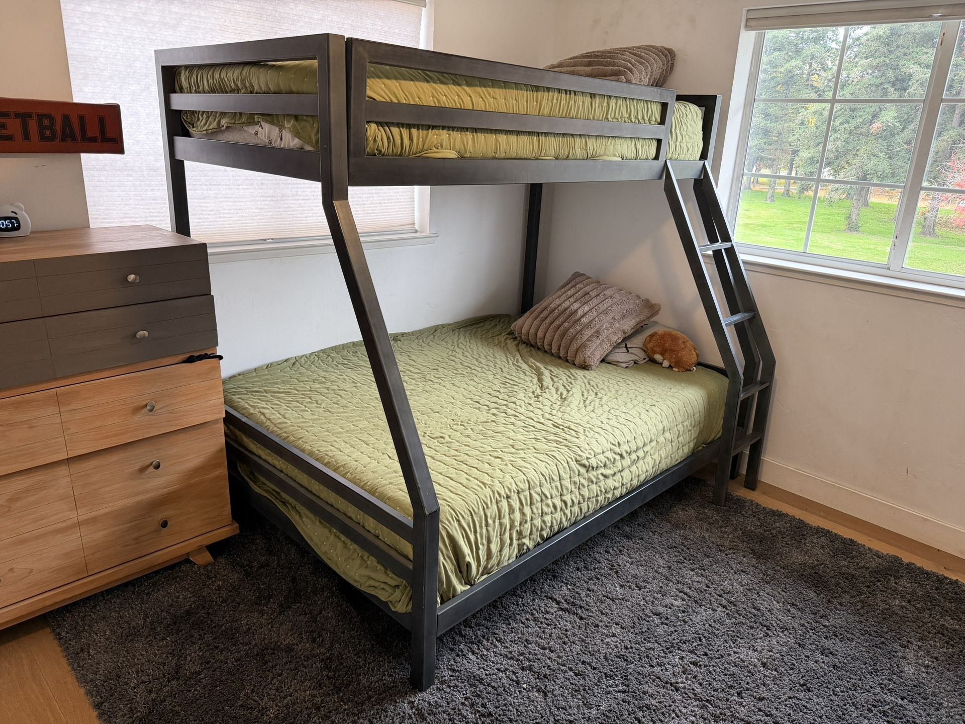 Restoration Hardware Industrial Twin over Full Bunk Bed