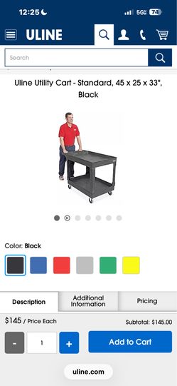 2 Uline utility carts