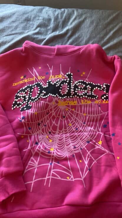 Sp5der Hoodie, Pink Size Medium