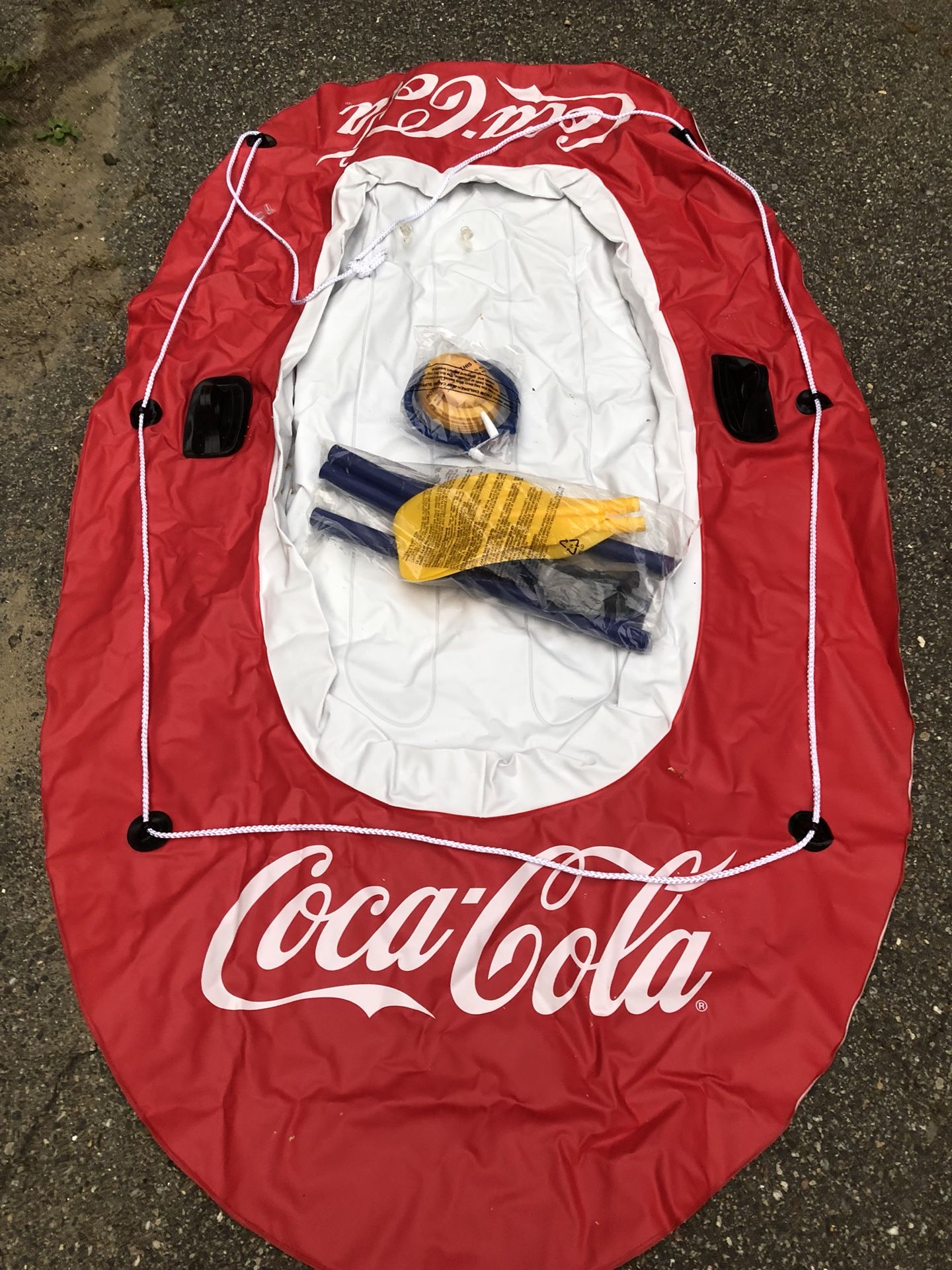 Coca-Cola inflatable boat