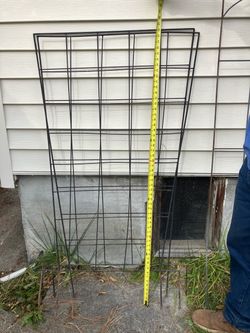 Two metal trellis