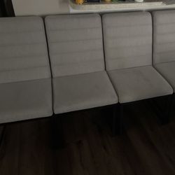 6 Ash Grey Dining Room Chairs